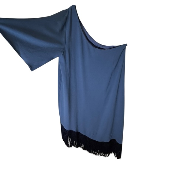 Trina Turk Gull One-Shoulder Dress in Deep Blue Sz 8 - Picture 8 of 12